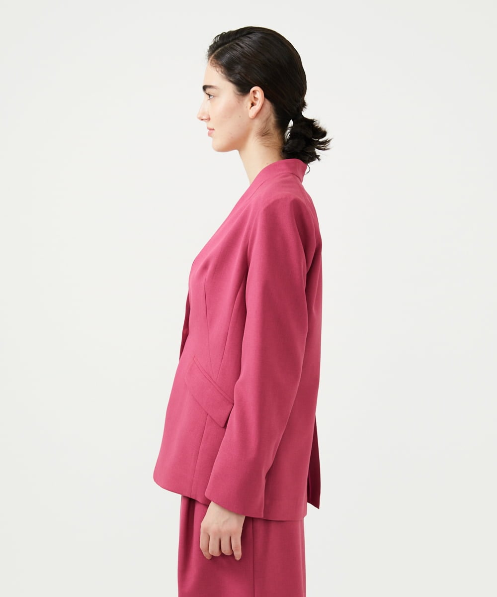 GLJGD01330 S sybilla(エス  バイ シビラ) ノーカラージャケット ラズベリー