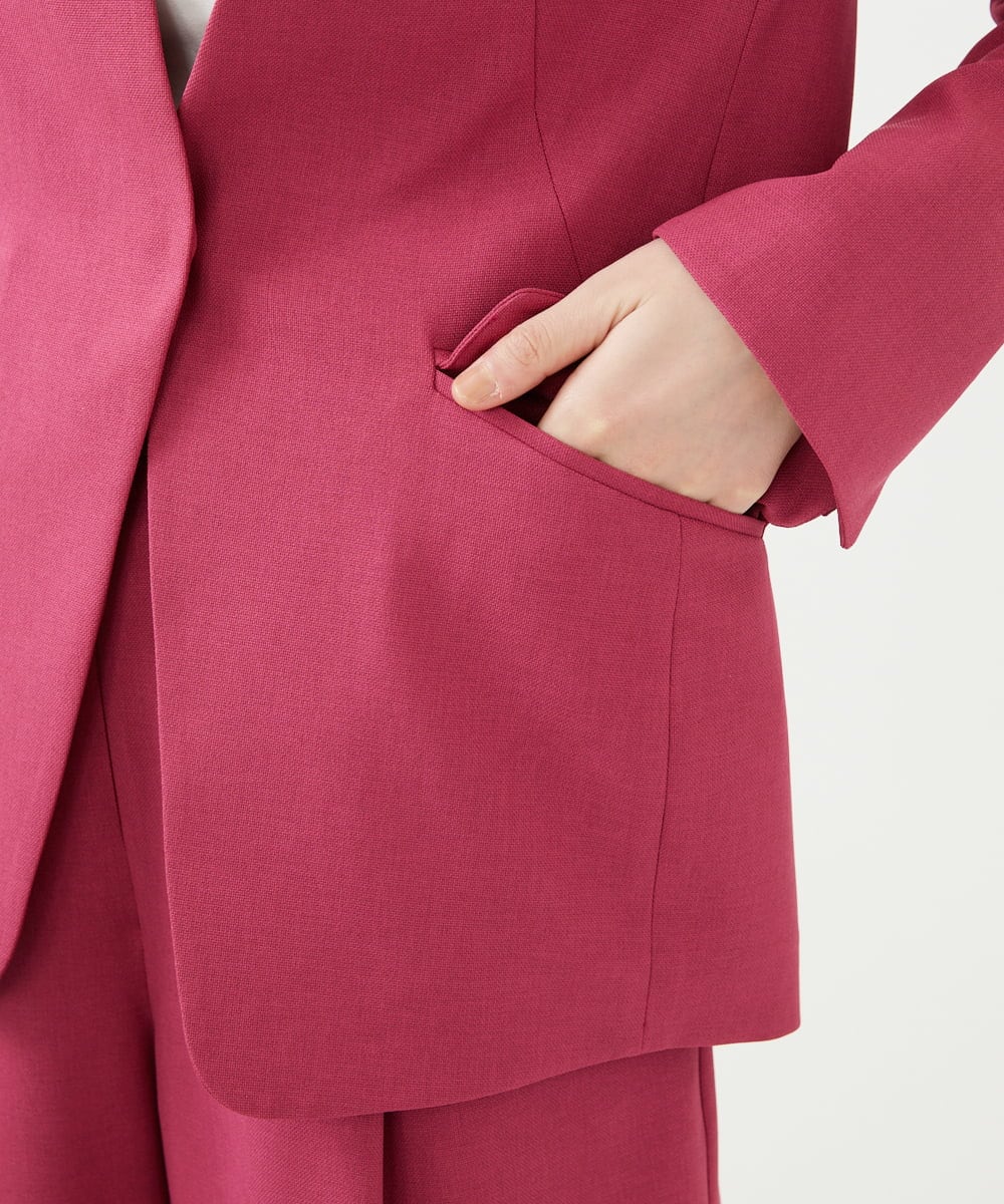 GLJGD01330 S sybilla(エス  バイ シビラ) ノーカラージャケット ラズベリー