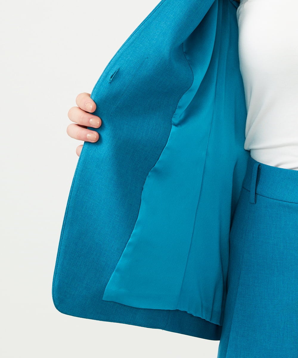 GLJGD01330 S sybilla(エス  バイ シビラ) ノーカラージャケット ターコイズブルー