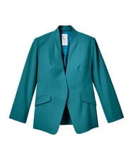 GLJGD01330 S sybilla(エス  バイ シビラ) ノーカラージャケット ターコイズブルー