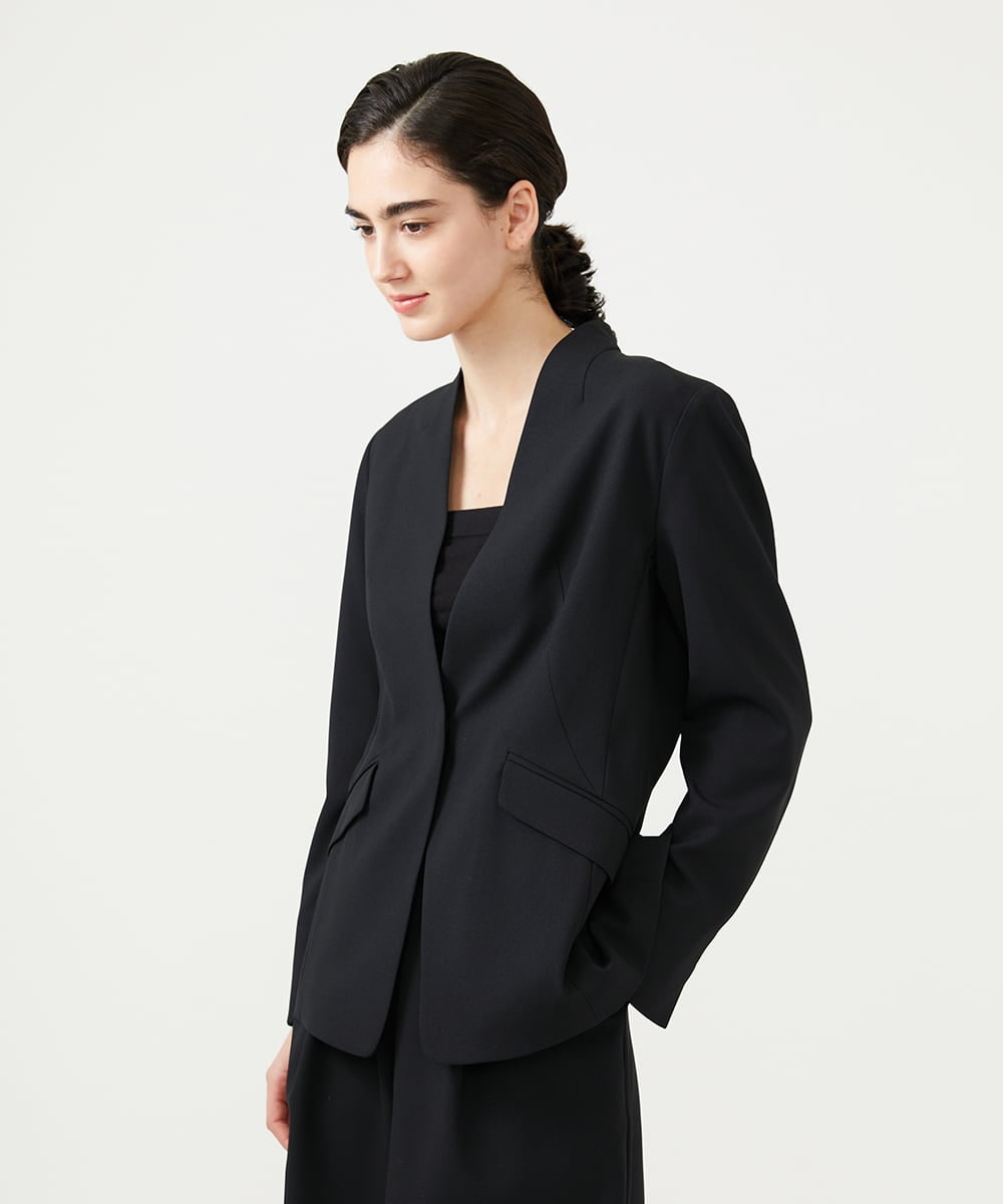 GLJGD01330 S sybilla(エス  バイ シビラ) ノーカラージャケット ブラック