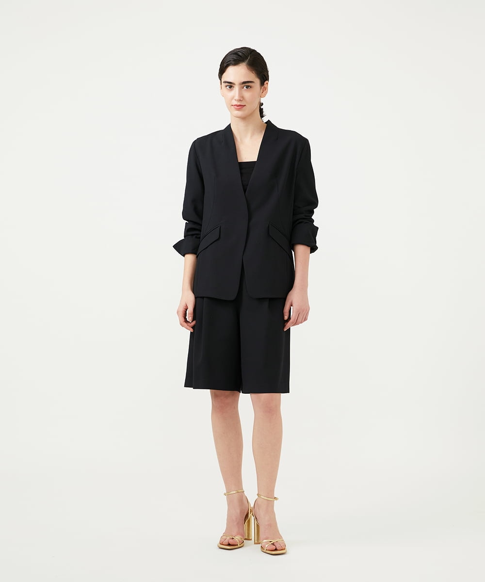 GLJGD01330 S sybilla(エス  バイ シビラ) ノーカラージャケット ブラック