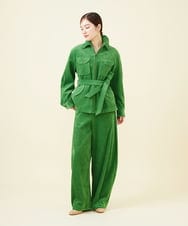 GLLAA01220 S sybilla(エス  バイ シビラ) 【メディア着用】コーデュロイカーヴィーパンツ リーフグリーン