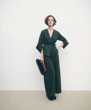 GLLAD01190 S sybilla(エス  バイ シビラ) タックワイドパンツ レッド