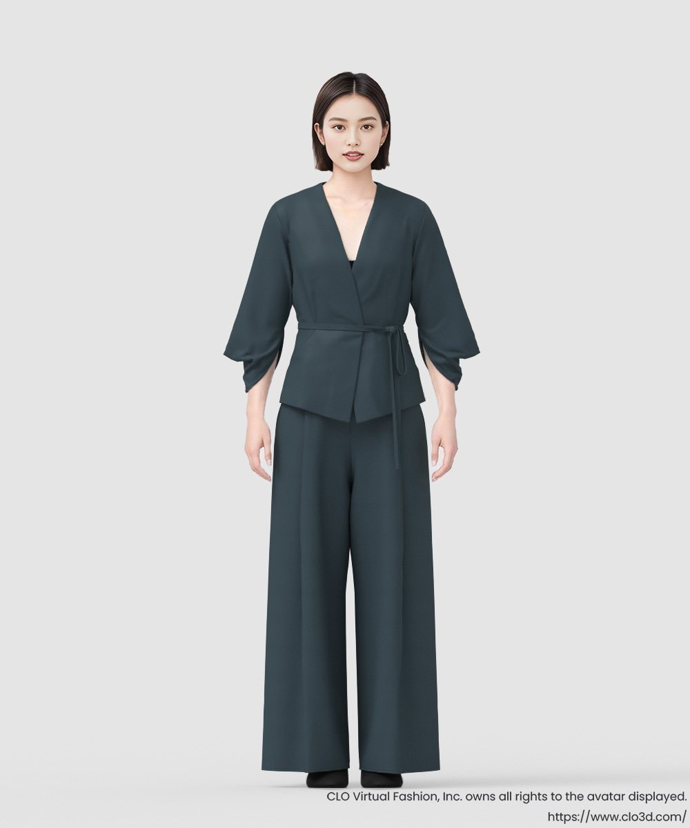 GLLAD01190 S sybilla(エス  バイ シビラ) タックワイドパンツ ピンクベージュ