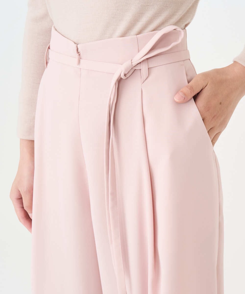 GLLAD01190 S sybilla(エス  バイ シビラ) タックワイドパンツ ピンクベージュ
