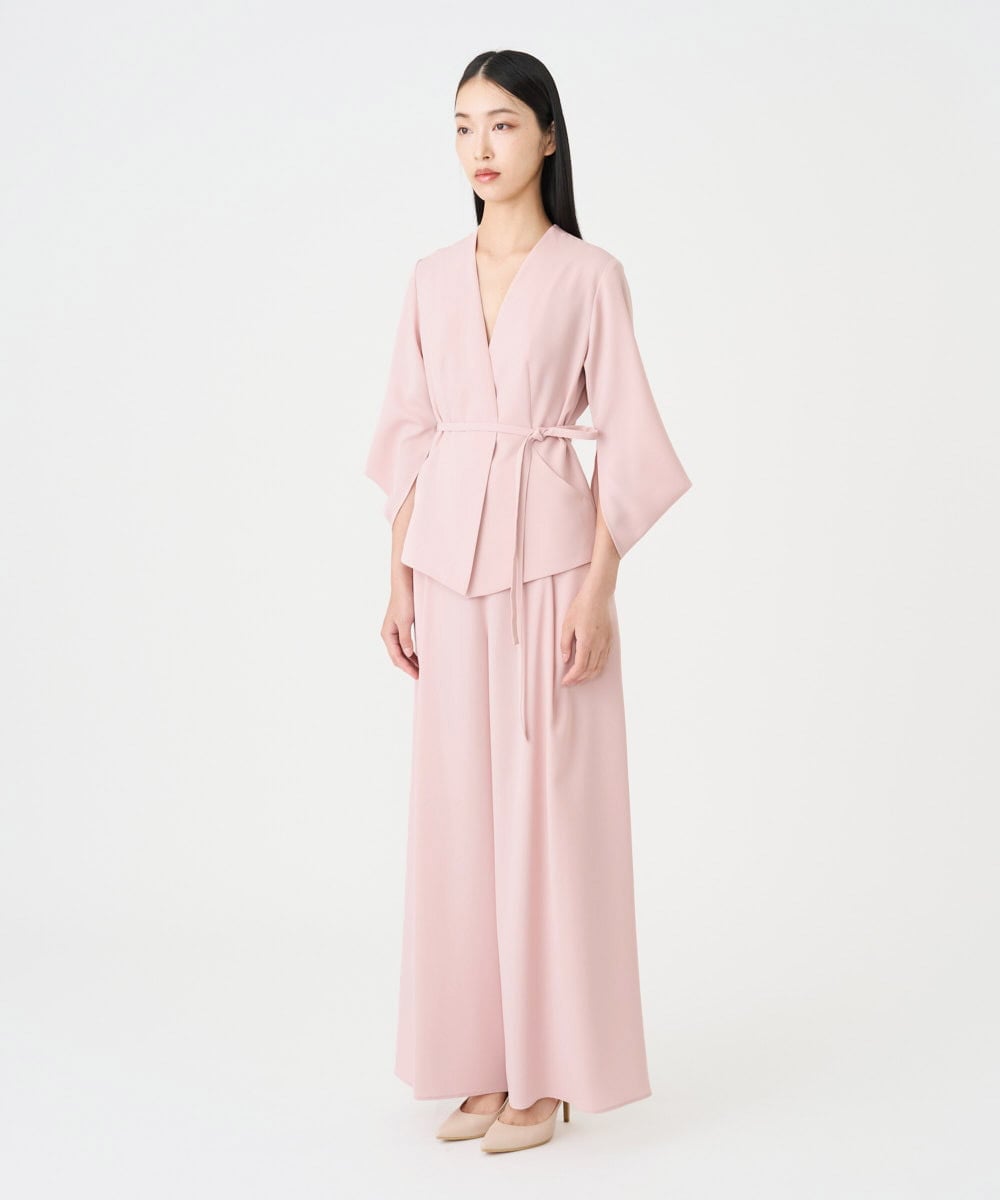 GLLAD01190 S sybilla(エス  バイ シビラ) タックワイドパンツ ピンクベージュ