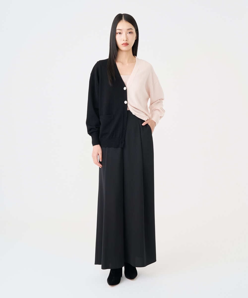 GLLAD01190 S sybilla(エス  バイ シビラ) タックワイドパンツ ブラック