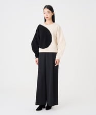 GLLAD01190 S sybilla(エス  バイ シビラ) タックワイドパンツ ブラック