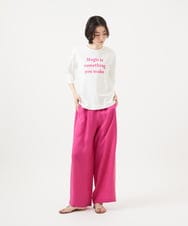 GLLGA02260 S sybilla(エス  バイ シビラ) 【ドラマ着用】キュプラフィブリルワイドパンツ フューシャピンク