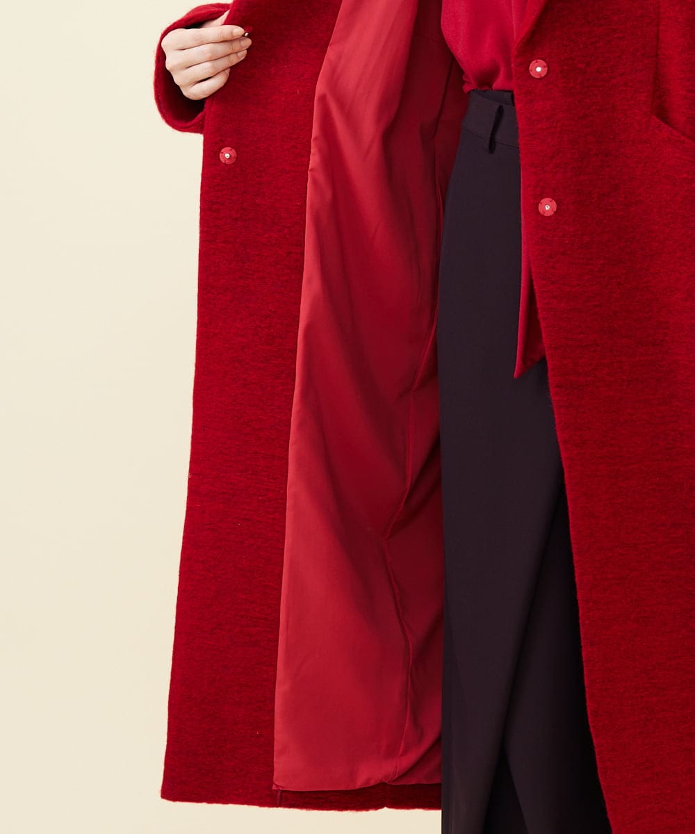 GLUAA01450 S sybilla(エス  バイ シビラ) 【ドラマ着用】スライバーニットコート レッド