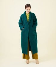 GLUAA01450 S sybilla(エス  バイ シビラ) 【ドラマ着用】スライバーニットコート エメラルドグリーン