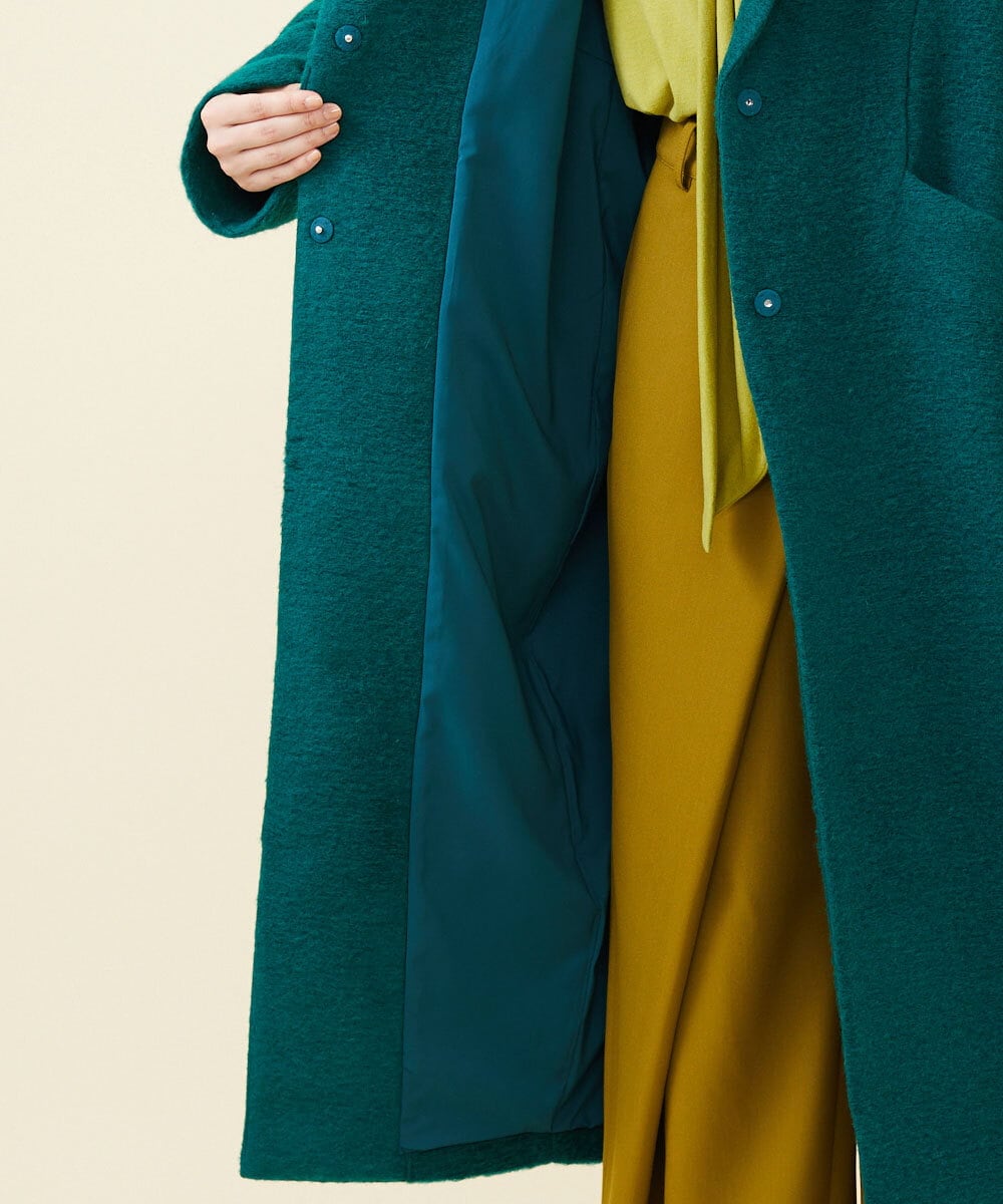 GLUAA01450 S sybilla(エス  バイ シビラ) 【ドラマ着用】スライバーニットコート エメラルドグリーン