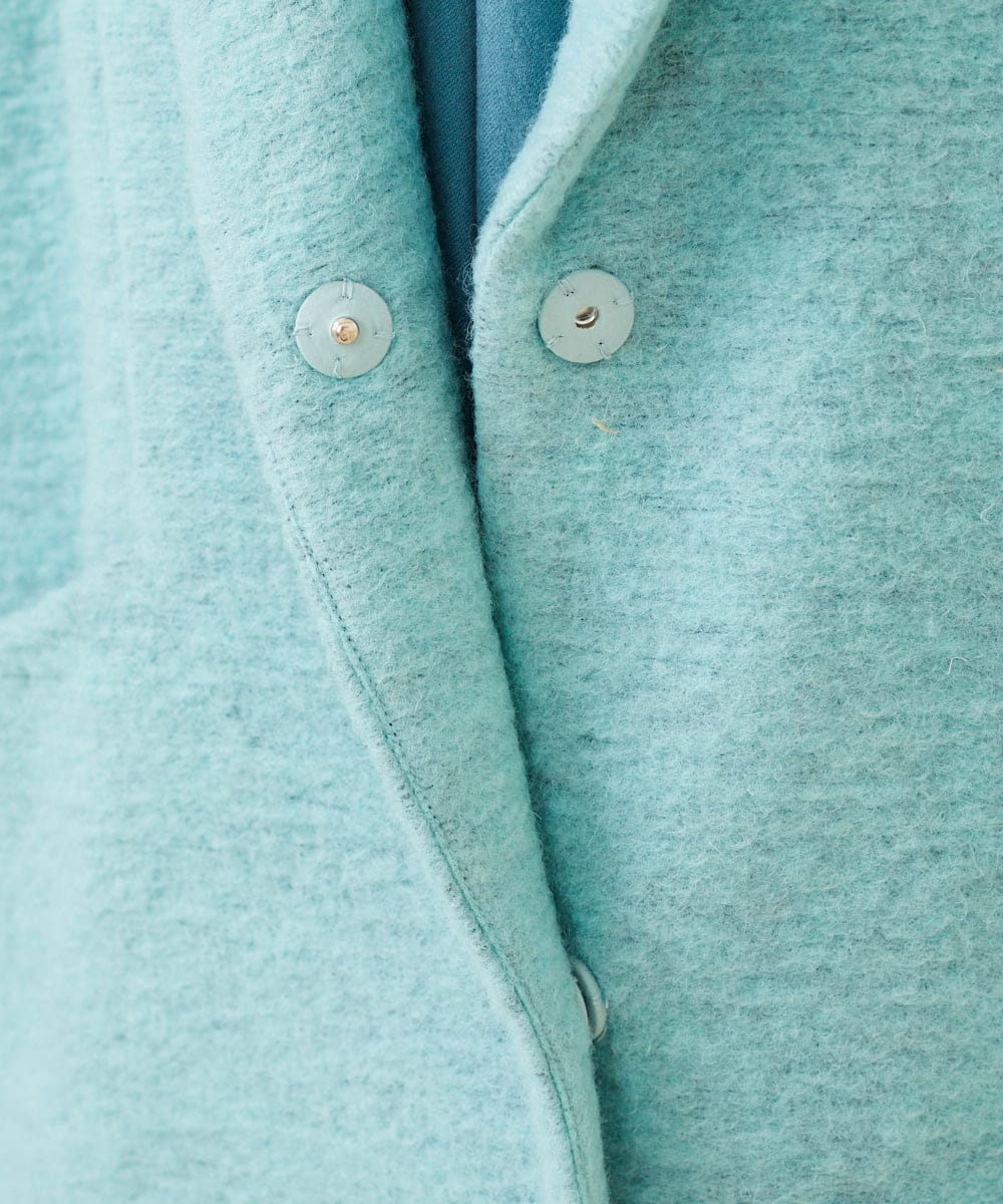 GLUAA01450 S sybilla(エス  バイ シビラ) 【ドラマ着用】スライバーニットコート アクアブルー