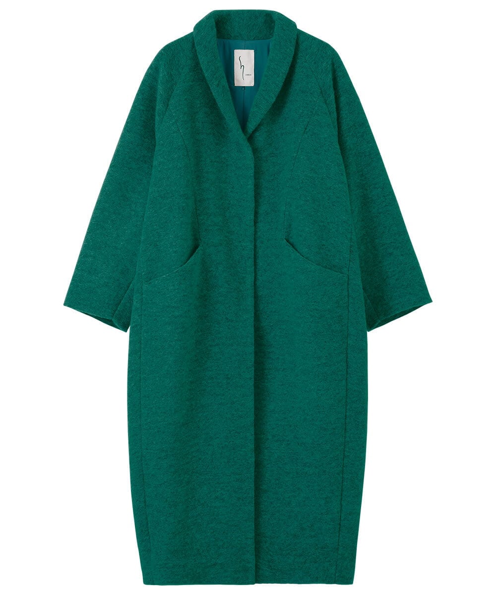 GLUAD01450 S sybilla(エス  バイ シビラ) 【evo】スライバーニットコート エメラルドグリーン