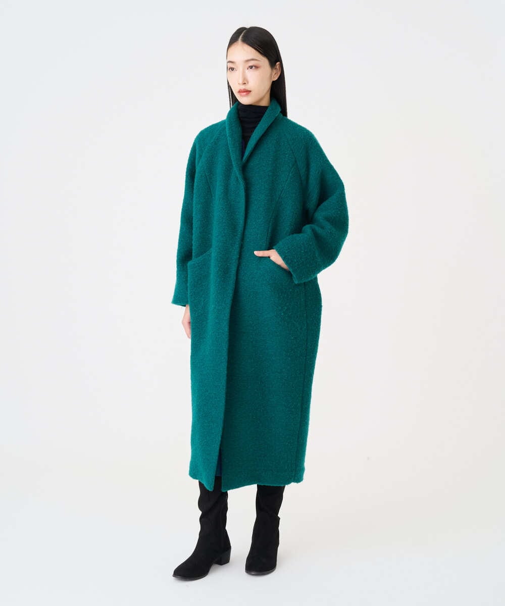 GLUAD01450 S sybilla(エス  バイ シビラ) 【evo】スライバーニットコート エメラルドグリーン