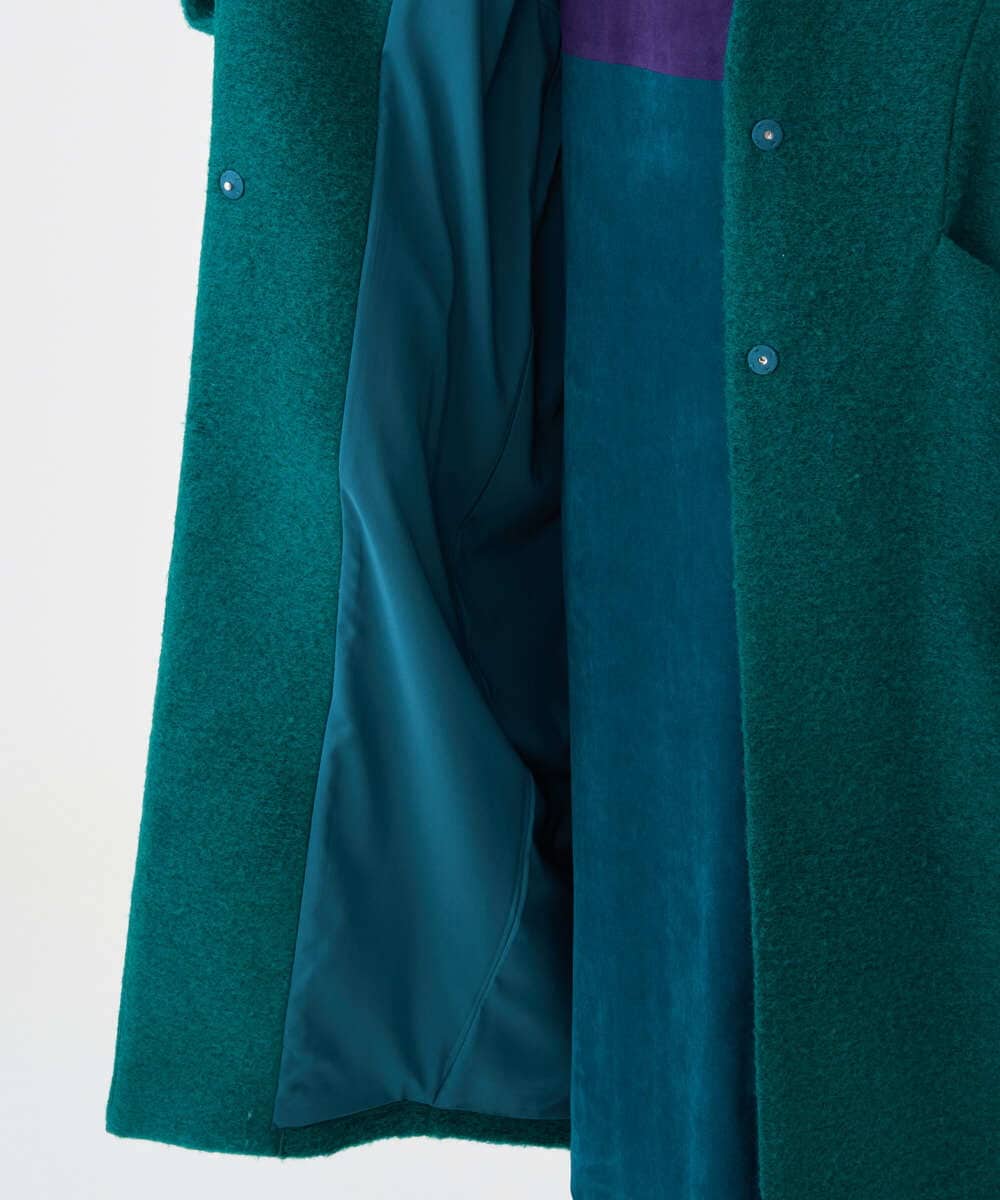 GLUAD01450 S sybilla(エス  バイ シビラ) 【evo】スライバーニットコート エメラルドグリーン