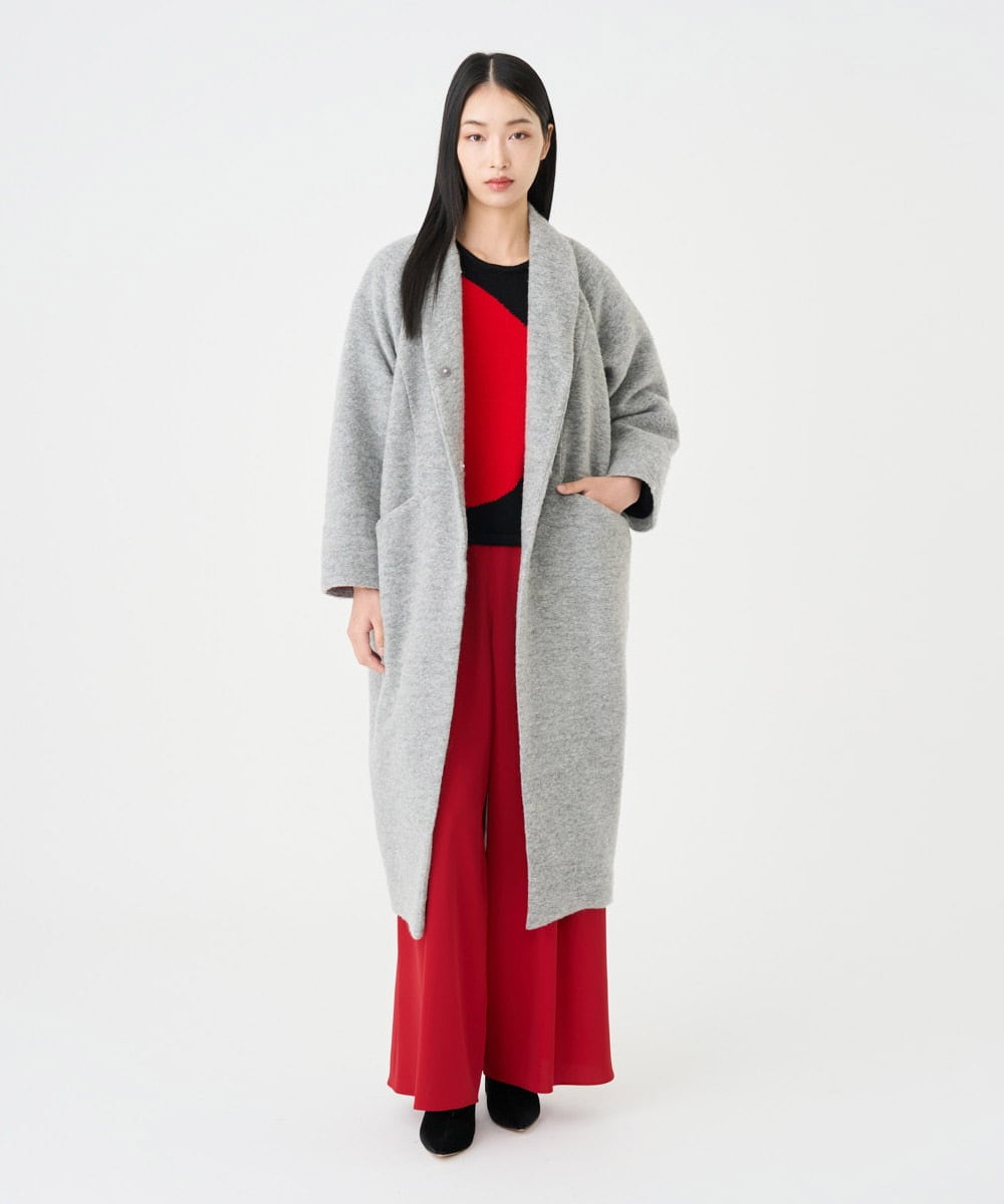 GLUAD01450 S sybilla(エス  バイ シビラ) 【evo】スライバーニットコート ペールグレー