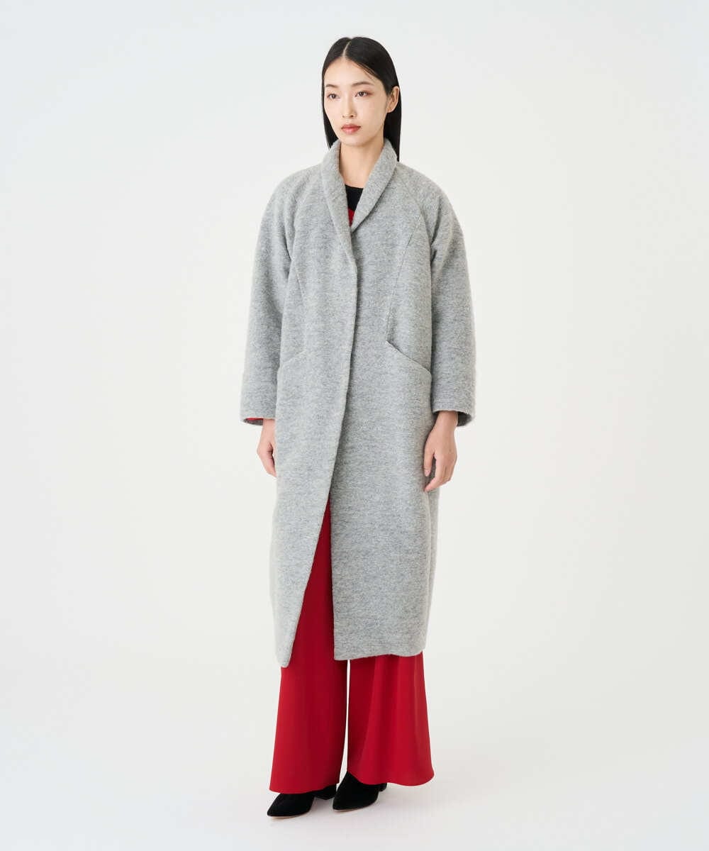 GLUAD01450 S sybilla(エス  バイ シビラ) 【evo】スライバーニットコート ペールグレー