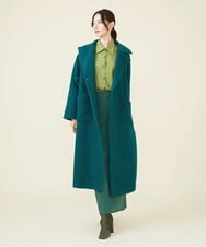 GLUAV02430 S sybilla(エス  バイ シビラ) スライバーニットコート グリーン