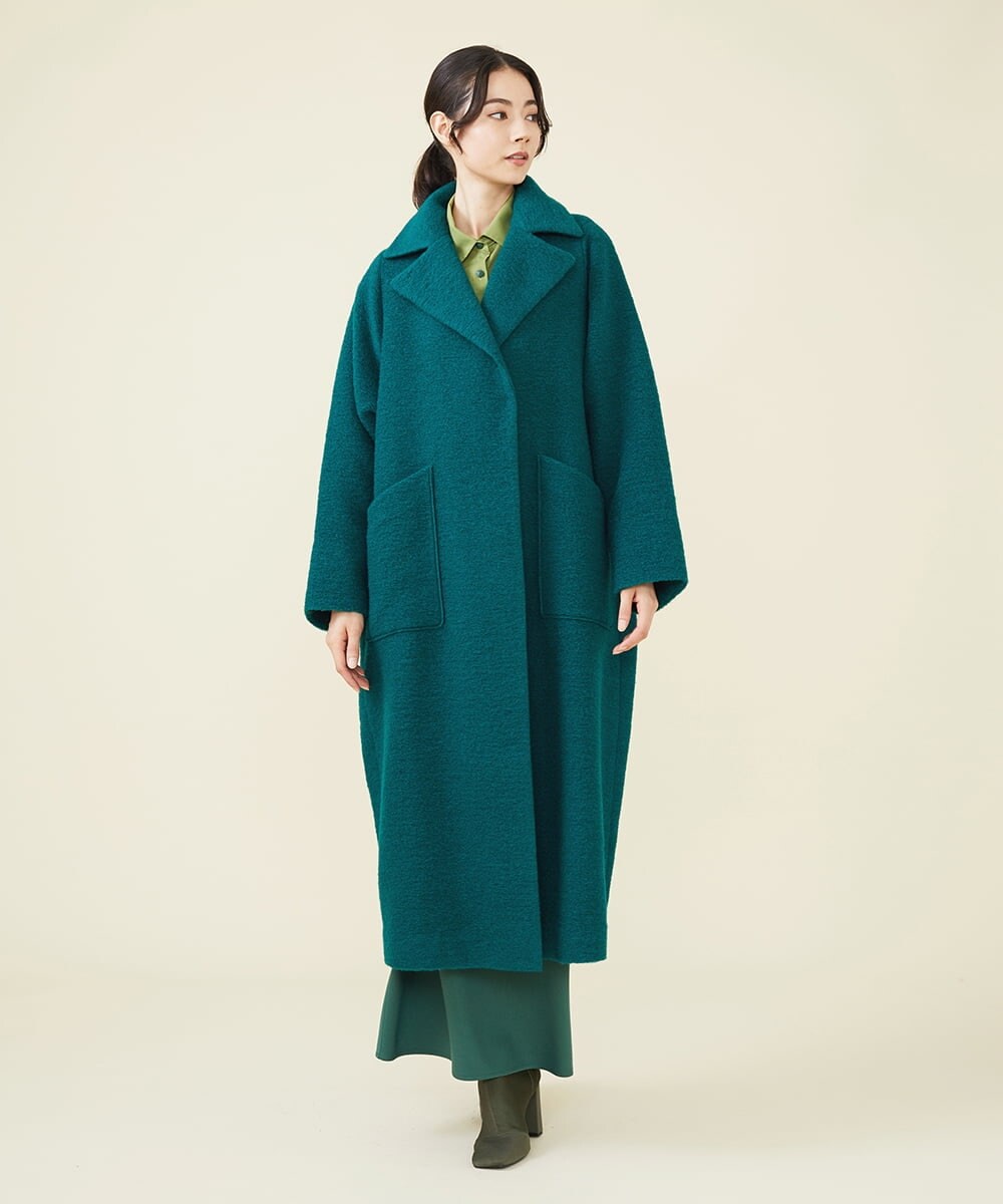 GLUAV02430 S sybilla(エス  バイ シビラ) スライバーニットコート グリーン