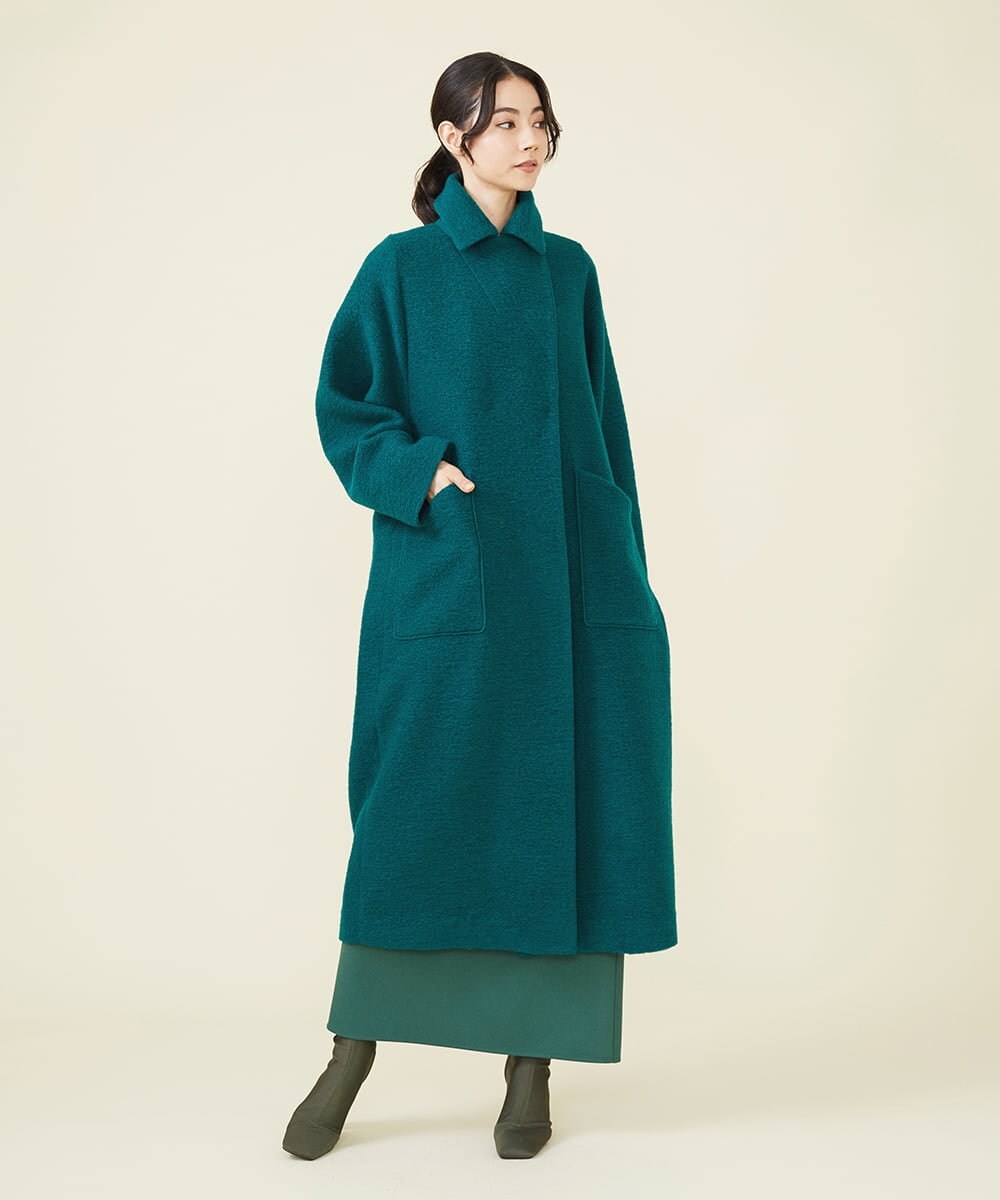 GLUAV02430 S sybilla(エス  バイ シビラ) スライバーニットコート グリーン