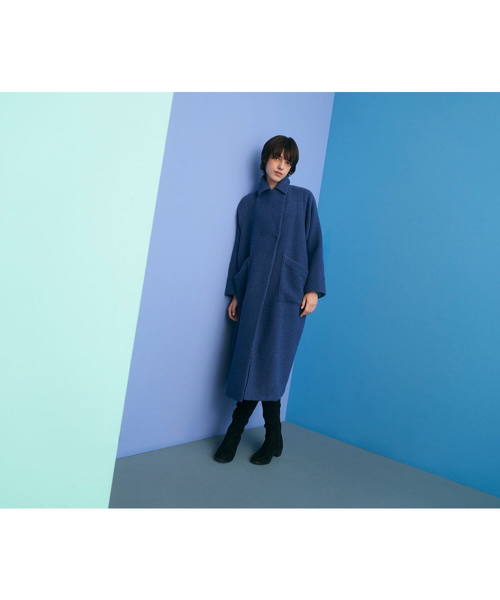 GLUAV02430 S sybilla(エス  バイ シビラ) スライバーニットコート ブルー
