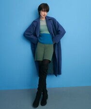 GLUAV02430 S sybilla(エス  バイ シビラ) スライバーニットコート ブルー