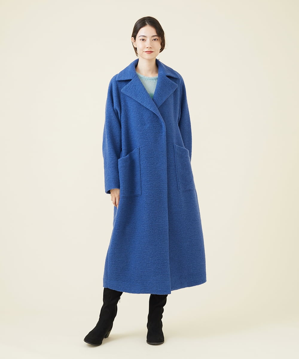 GLUAV02430 S sybilla(エス  バイ シビラ) スライバーニットコート ブルー