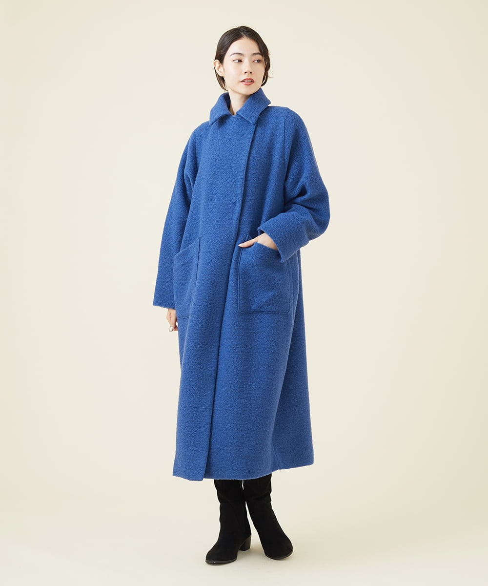 GLUAV02430 S sybilla(エス  バイ シビラ) スライバーニットコート ブルー
