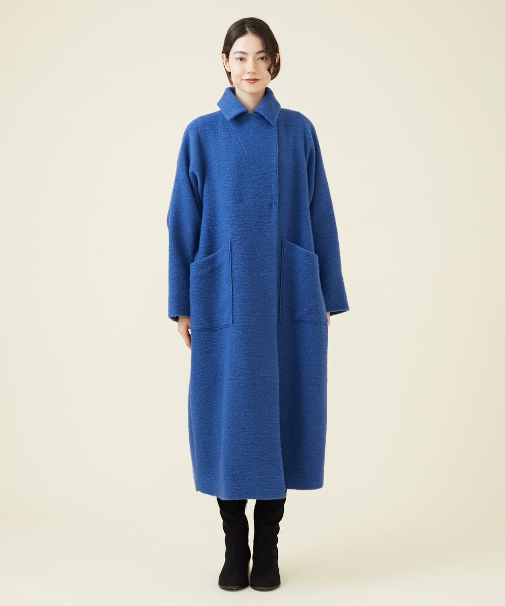 GLUAV02430 S sybilla(エス  バイ シビラ) スライバーニットコート ブルー
