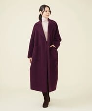 GLUAV02430 S sybilla(エス  バイ シビラ) スライバーニットコート バーガンディ