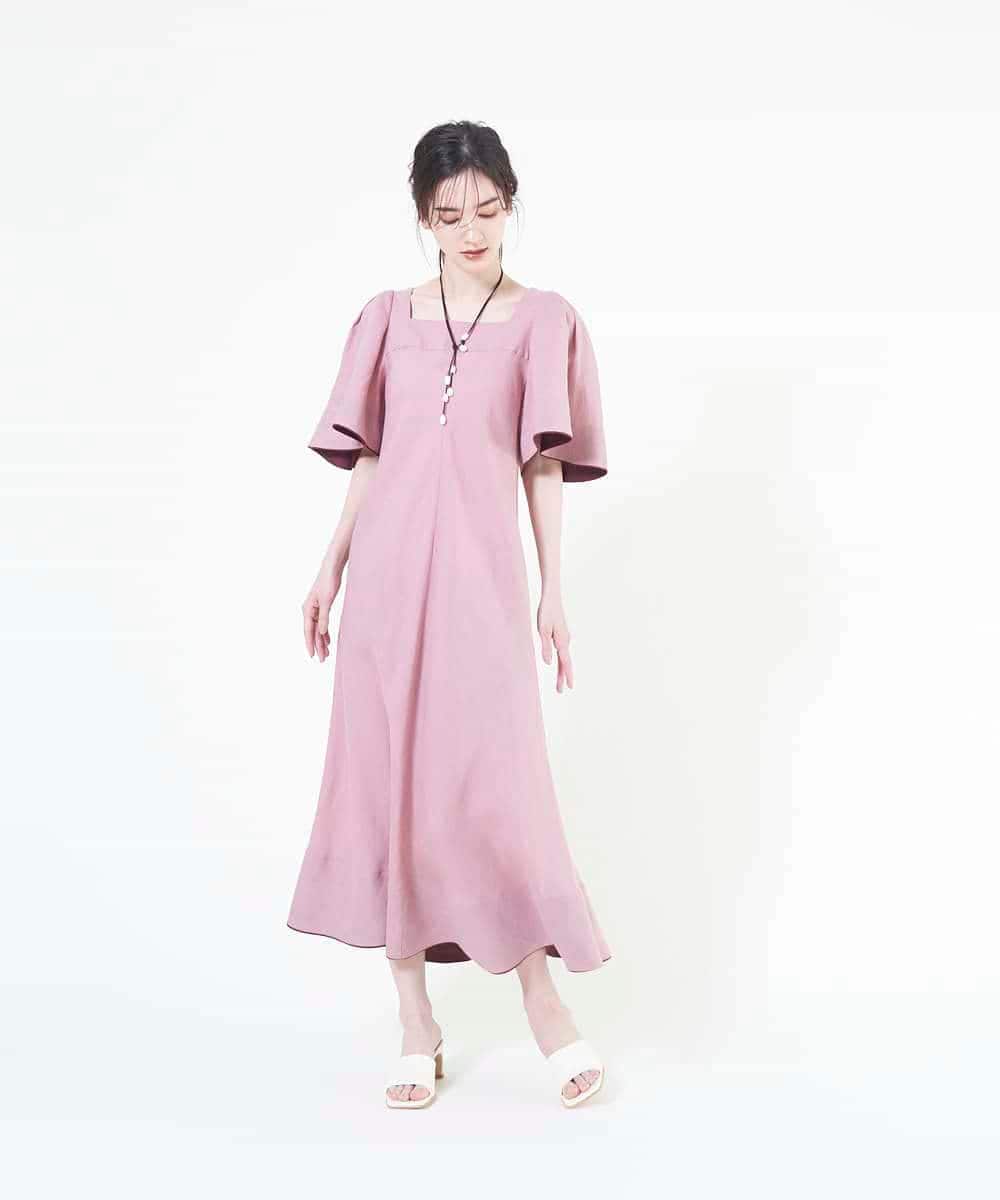 GLYHM02060 S sybilla(エス  バイ シビラ) エコレザー&バロックパールネックレス ブラウン