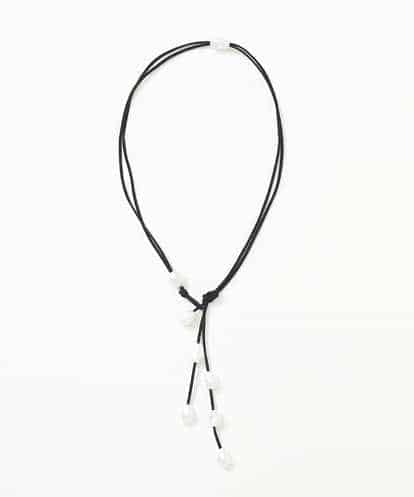 GLYHM02060 S sybilla エコレザー&バロックパールネックレス