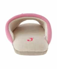 GNFDT03025 Jocomomola(ホコモモラ) 【洗える】フラワーアップリケ刺繍デザインスリッパ ピンク