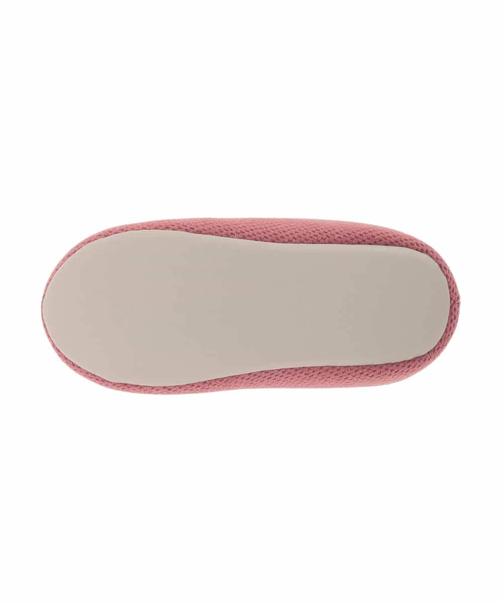 GNFTD04033 Jocomomola(ホコモモラ) 【洗える】フラワーアップリケナポレオンスリッパ レッド