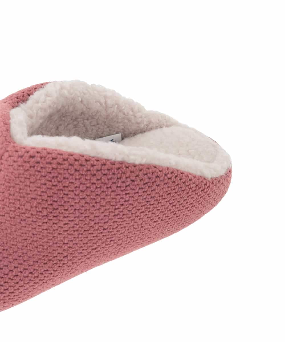 GNFTD04033 Jocomomola(ホコモモラ) 【洗える】フラワーアップリケナポレオンスリッパ レッド