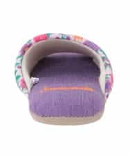 GNFTG01025 Jocomomola(ホコモモラ) 【洗える】フラワープリントオープントゥスリッパ ピンク