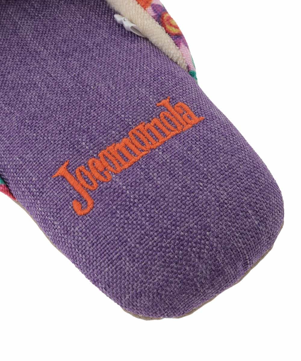 GNFTG01025 Jocomomola(ホコモモラ) 【洗える】フラワープリントオープントゥスリッパ ピンク