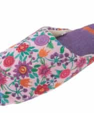 GNFTG01025 Jocomomola(ホコモモラ) 【洗える】フラワープリントオープントゥスリッパ ピンク