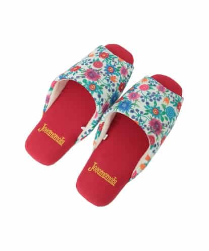 GNFTG01025 Jocomomola 【洗える】フラワープリントオープントゥスリッパ