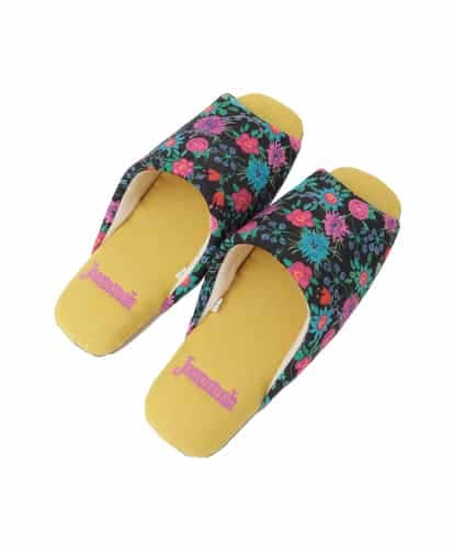 GNFTG01025 Jocomomola 【洗える】フラワープリントオープントゥスリッパ