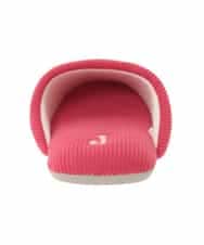 GNFTG02025 Jocomomola(ホコモモラ) 【洗える】フラワーアップリケ刺繍コーデュロイスリッパ レッド