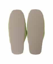 GNFTG02025 Jocomomola(ホコモモラ) 【洗える】フラワー刺繍オープントゥスリッパ グリーン