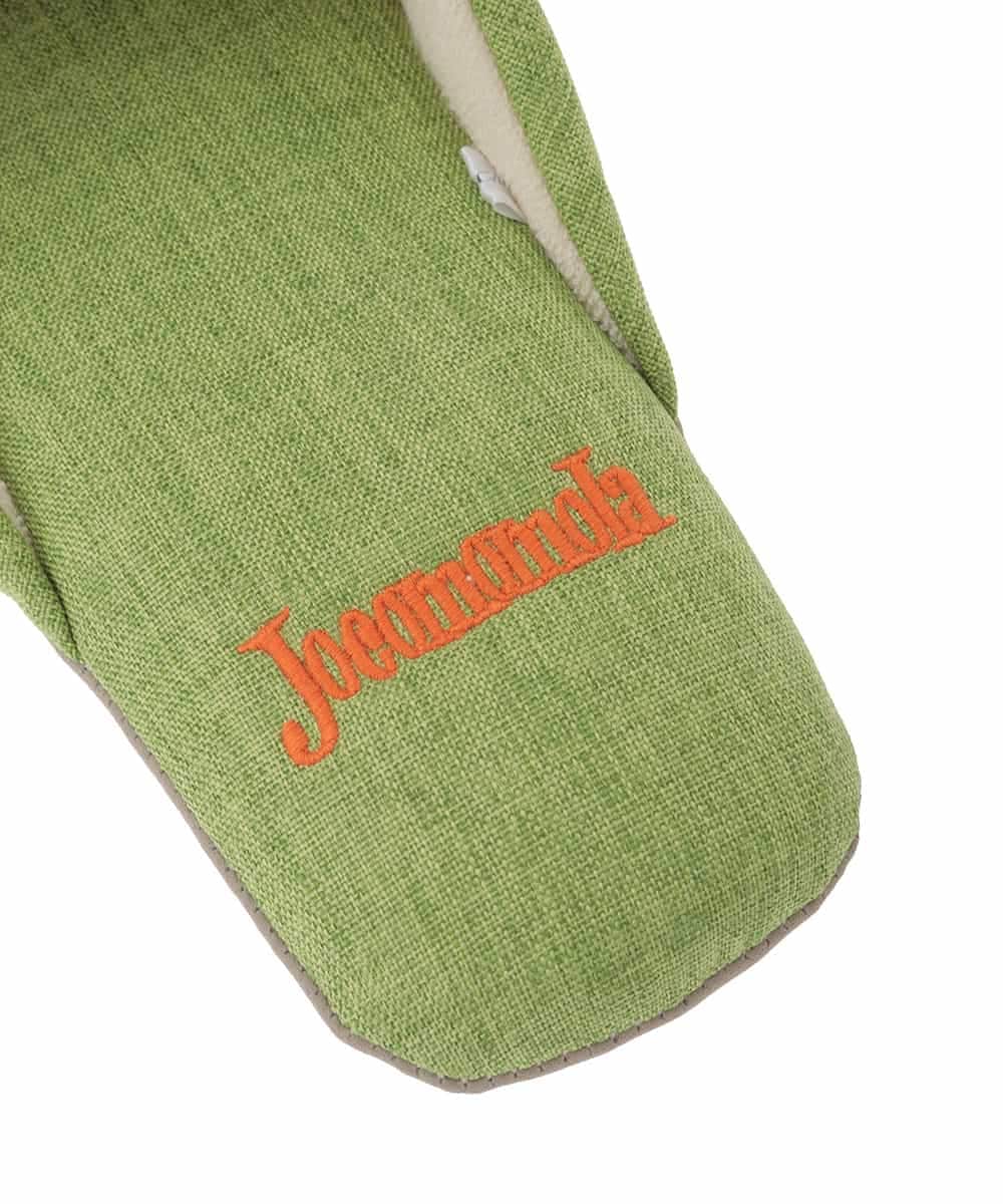 GNFTG02025 Jocomomola(ホコモモラ) 【洗える】フラワー刺繍オープントゥスリッパ グリーン