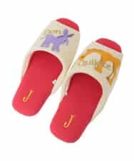 GNFTG04025 Jocomomola(ホコモモラ) 【洗える】ドンキホーテオープントゥスリッパ レッド
