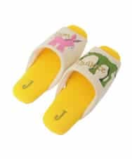 GNFTG04025 Jocomomola(ホコモモラ) 【洗える】ドンキホーテオープントゥスリッパ イエロー