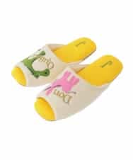 GNFTG04025 Jocomomola(ホコモモラ) 【洗える】ドンキホーテオープントゥスリッパ イエロー