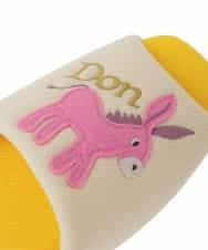 GNFTG04025 Jocomomola(ホコモモラ) 【洗える】ドンキホーテオープントゥスリッパ イエロー