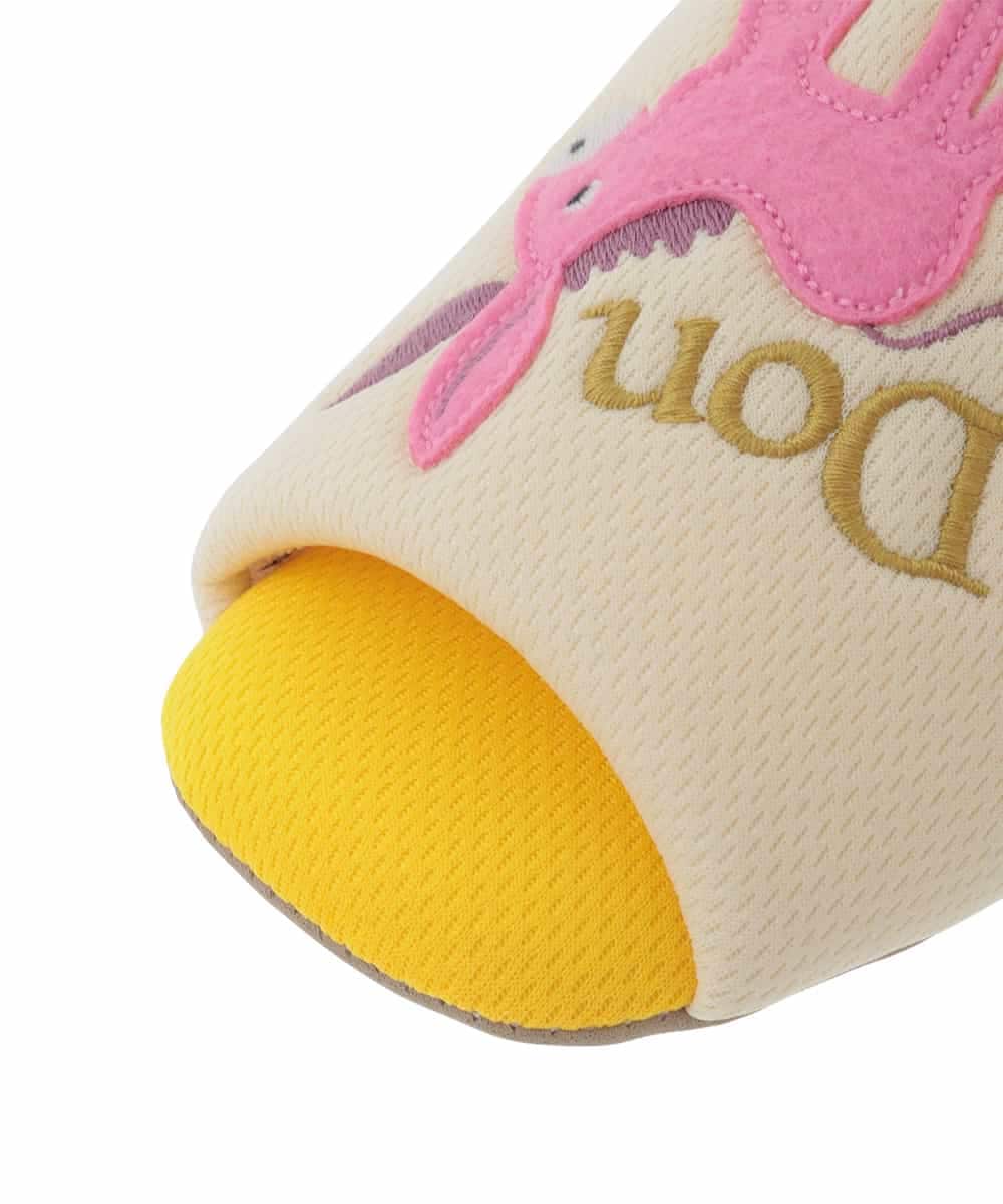 GNFTG04025 Jocomomola(ホコモモラ) 【洗える】ドンキホーテオープントゥスリッパ イエロー